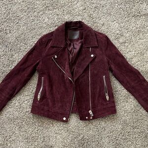 Blank NYC Deep Burgundy Leather Jacket